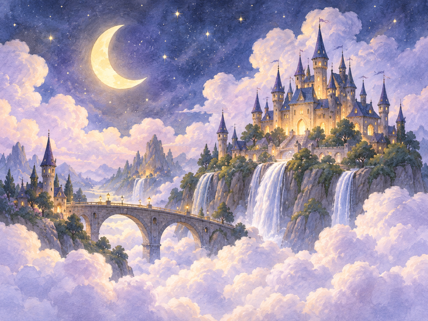Moonlit castle